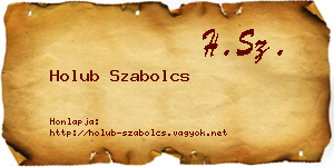 Holub Szabolcs névjegykártya